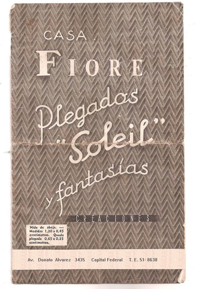 folleto casa fiore decada del 60