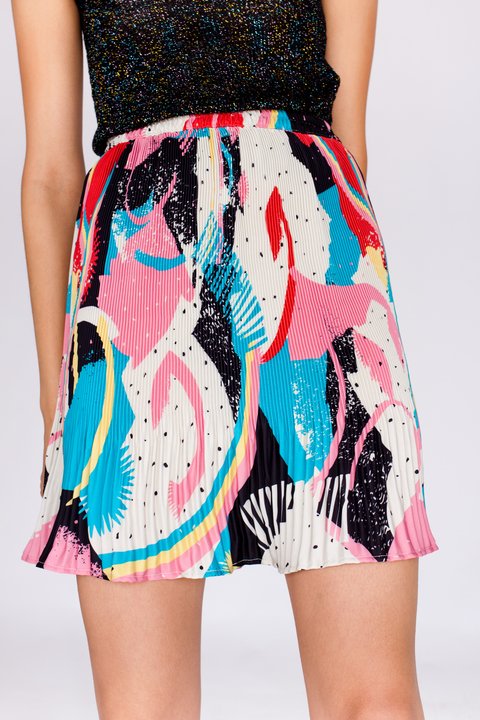 Falda Petitem plisado acordeon